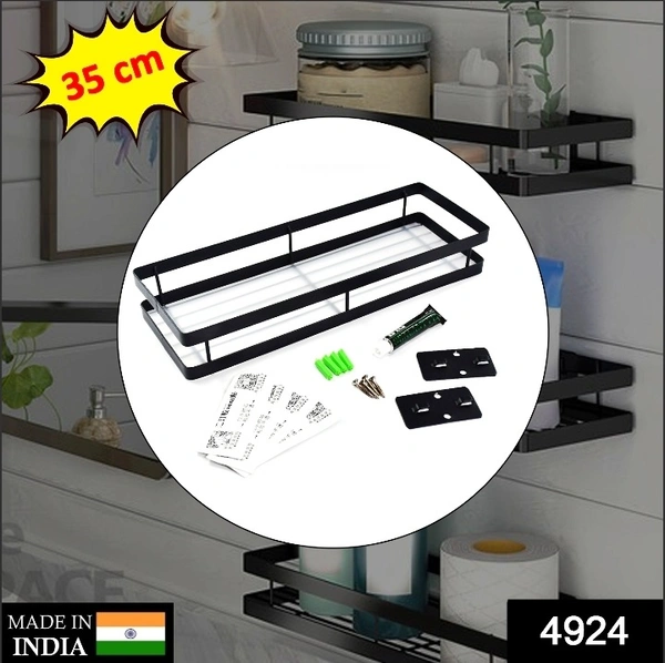 4924 35CM METAL SPACE SAVING MULTI-PURPOSE KITCHEN SPICE RACK STORAGE ORGANIZER SHELF STAND .