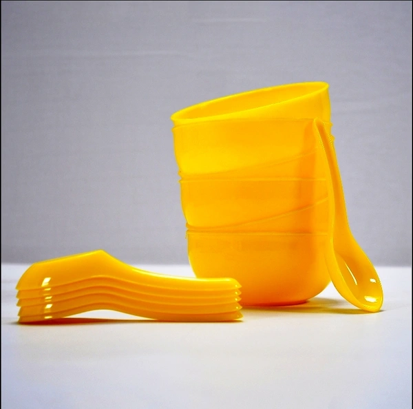 5105 SOUP BOWL SPOON SET PLASTIC FOR KITCHEN & HOME USE