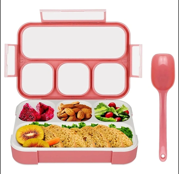5212 LUNCH BOX 4 COMPARTMENT WITH LEAK PROOF LUNCH BOX FOR SCHOOL & OFFICE USE