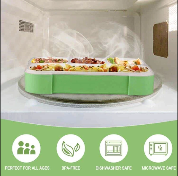 5212 LUNCH BOX 4 COMPARTMENT WITH LEAK PROOF LUNCH BOX FOR SCHOOL & OFFICE USE