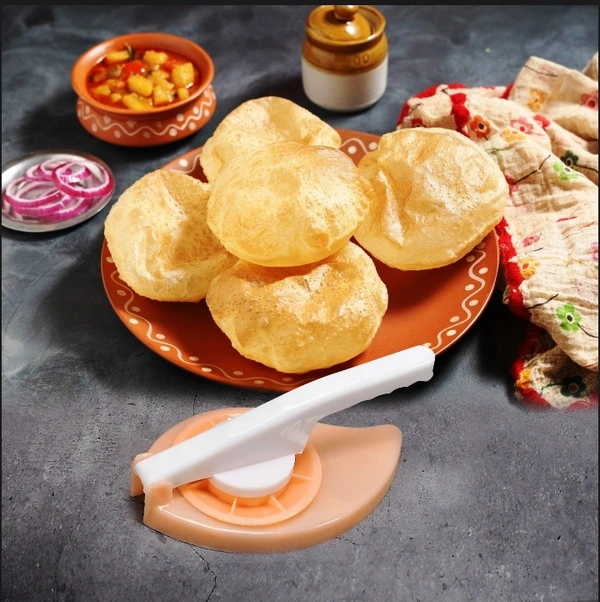 5215 PURI CHAPATI PRESS MACHINE PLASTIC FOR KITCHEN USE ( 1 PCS )