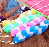 6073 HANGING BATH SHOWER LONG LARGE SIZE LOOFAH SPONGE POUF BODY SCRUBBER (PACK OF 6)