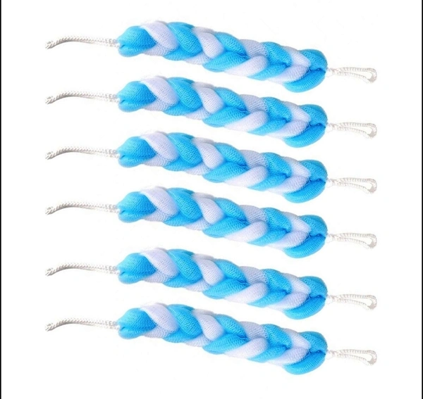 6073 HANGING BATH SHOWER LONG LARGE SIZE LOOFAH SPONGE POUF BODY SCRUBBER (PACK OF 6)