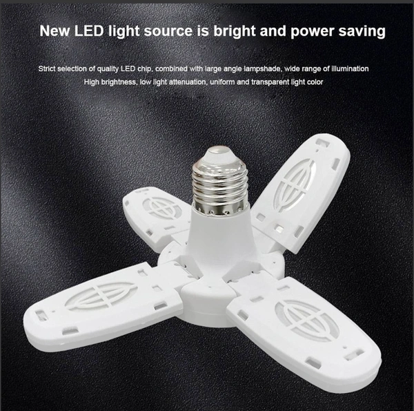 6179 FAN BLADE LED BULB 28V FOLDABLE LED BLADE FAN BULB ( 1 PC )