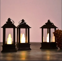 6555 CLASSIC STYLE LANTERN WITH ARTIFICIAL RUSTIC BATTERY-OPERATED FLAMELESS CANDLE LIGHT FOR HOME DECORATION - GOOD FOR INDOOR & OUTDOOR USE  (1 PIECES)