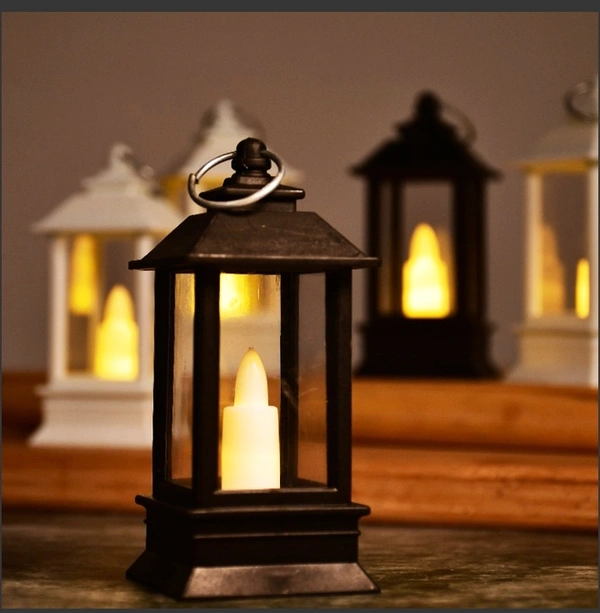 6555 CLASSIC STYLE LANTERN WITH ARTIFICIAL RUSTIC BATTERY-OPERATED FLAMELESS CANDLE LIGHT FOR HOME DECORATION - GOOD FOR INDOOR & OUTDOOR USE  (1 PIECES)
