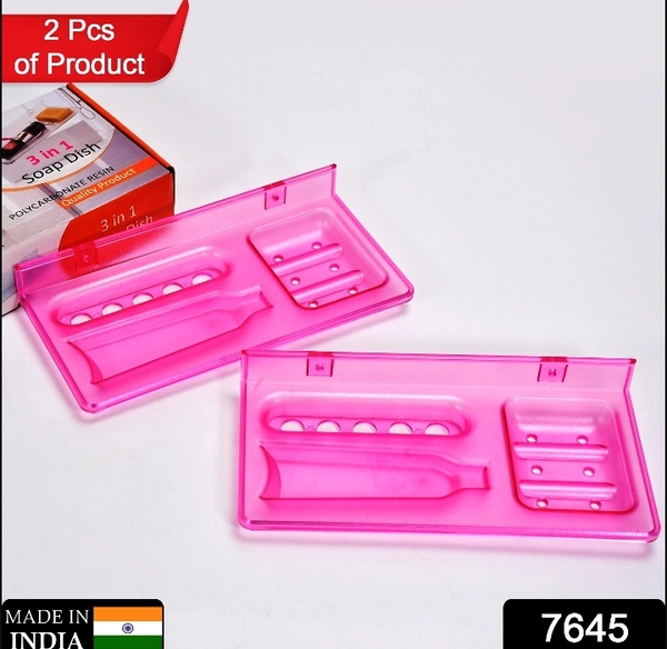 7645 3IN1 SOAP AND TUBEDISH TRAY FOR BATHROOM