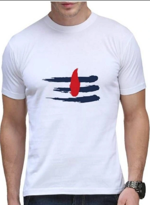 Printed Cotton Round Neck T-Shirt - 2xL
