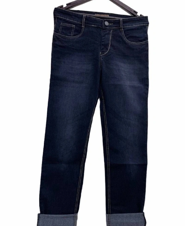 Trendy Black Denim Jeans For Men - 30