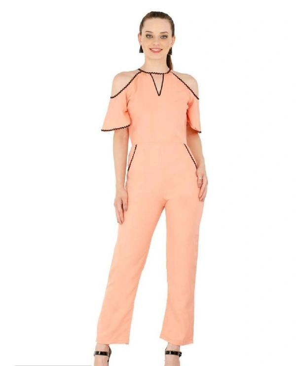 CREPE RUFFLED JUMPSUITS - S