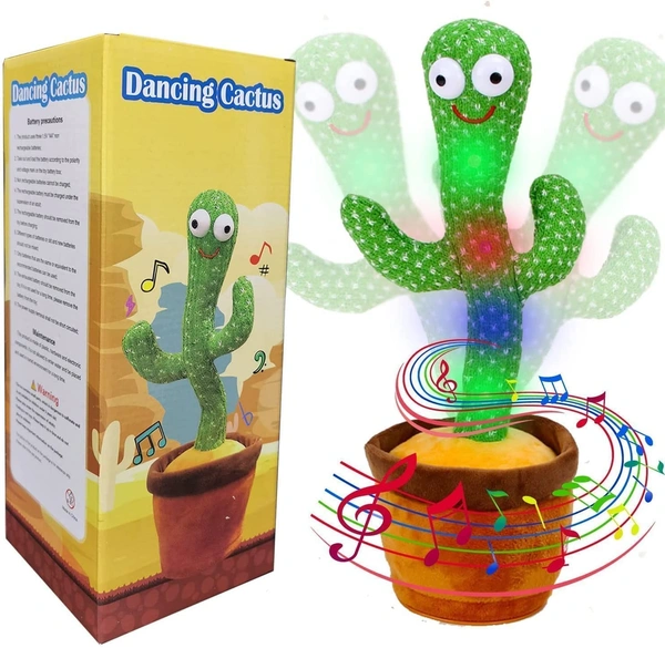 Dancing Cactus Toy with USB cable chargeable