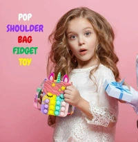 Unicorn Pop it Fidget sling bags for kids