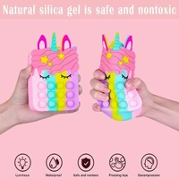 Unicorn Pop it Fidget sling bags for kids