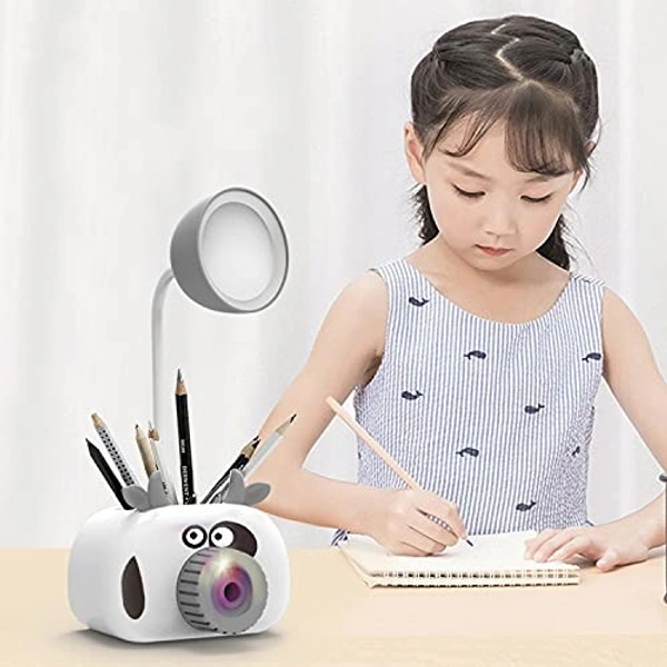 Camera Shape Table lamp with Pencil Stand,  Sharpener  Chargeable with USB cable