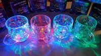 LED 7 color changing Light Cup Rainbow Disco Glass 