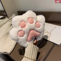 Super Soft Fur Paw Sling Bags for Girls