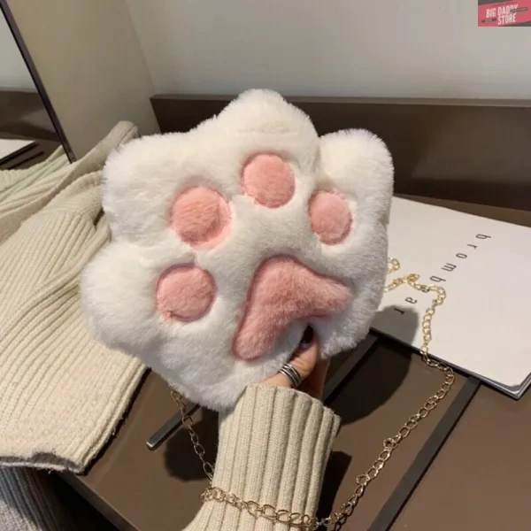 Super Soft Fur Paw Sling Bags for Girls