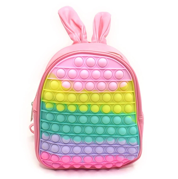 Colorful Pop it silicone back bag for kids 