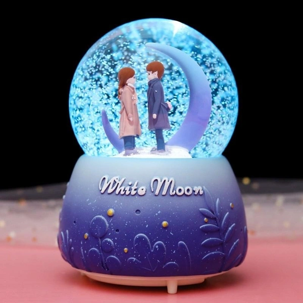 LED Snow Globe Couple Show Piece
