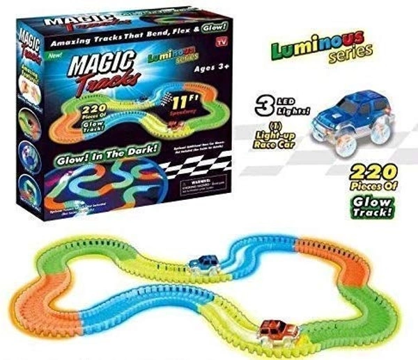 Magic Track Glow LED Car Play set 11 feet long