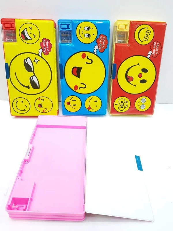 Double side Pencil Box with attached sharpener