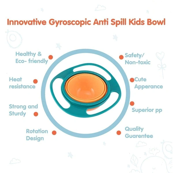 Anti spill Bowl for babies 360 rotation