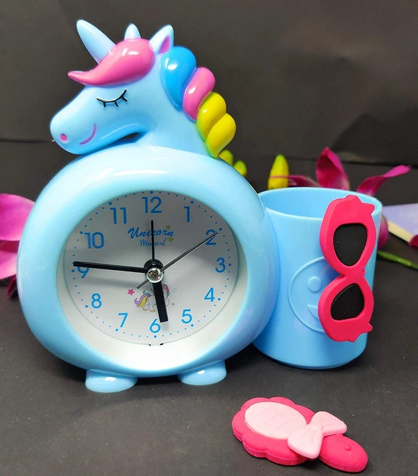 Unicorn Alarm Clock with pen stand for kids Room