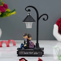  Cute Valentines Love Couple Statue with Light Showpiece  2 colors light