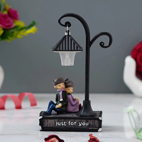  Cute Valentines Love Couple Statue with Light Showpiece  2 colors light
