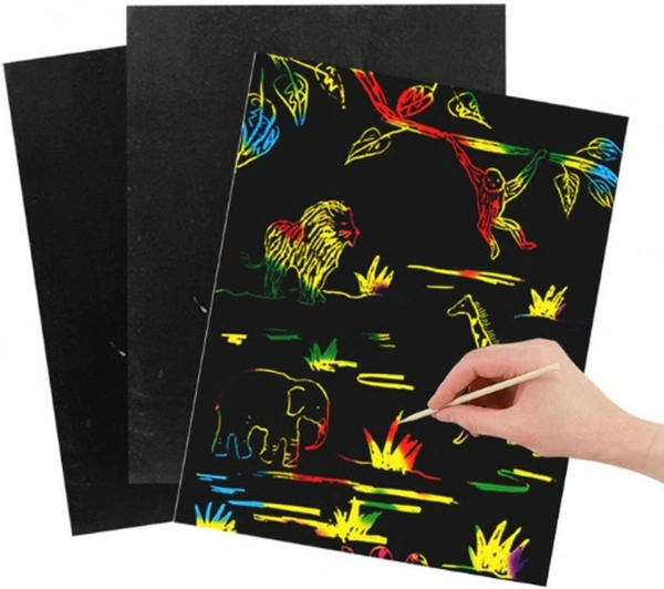 Magic scratch coloring Paper sheets (10 sheets)