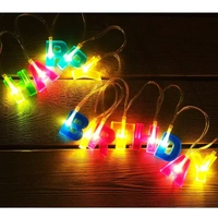 Happy Birthday LED Light Letters Battery operated