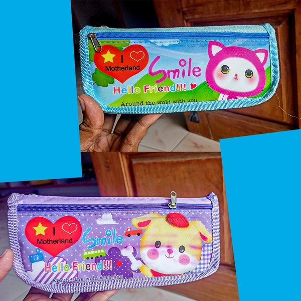 Double Zip Pouches multi designs pencil pouches
