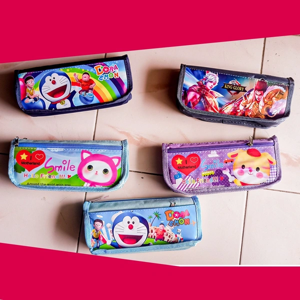Double Zip Pouches multi designs pencil pouches