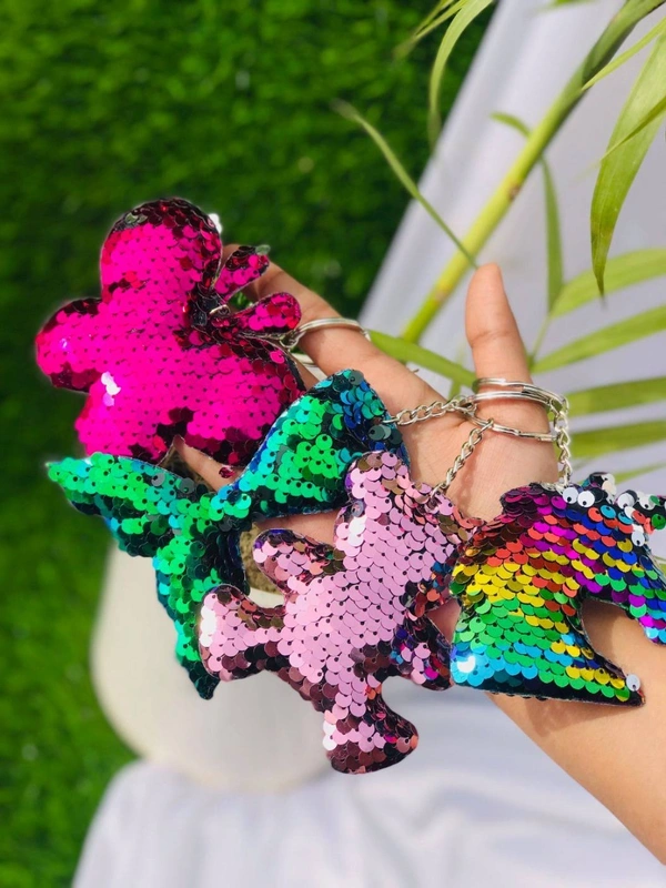 Trendy Sequence Key Chains multi shapes colorful