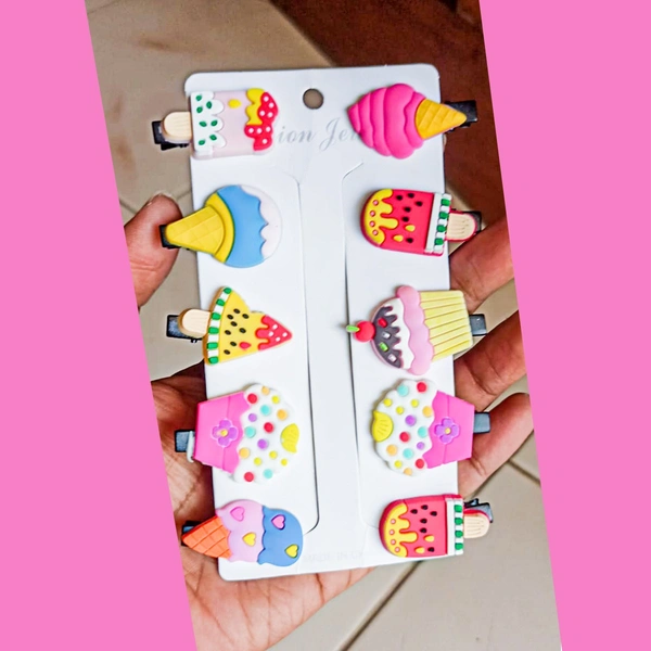 Kids Cartoon designs Hair clips set
