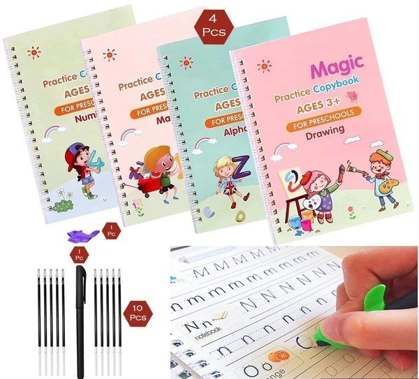 Magic Books for Hand writing 4pcs