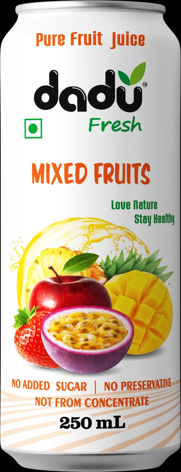 Dadu Fresh Mixed Fruits Juice - Balanced, Fruity & Power-Packed - 250ml