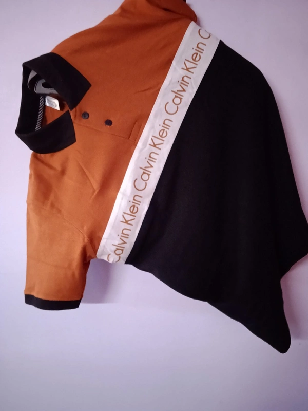 Polo T-shirt - Darkh Orange And Black, L