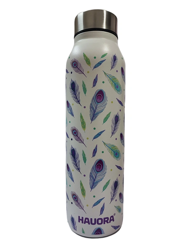 950ml Peacock Feather SS Bottle (W) (SS304 Grade) - 