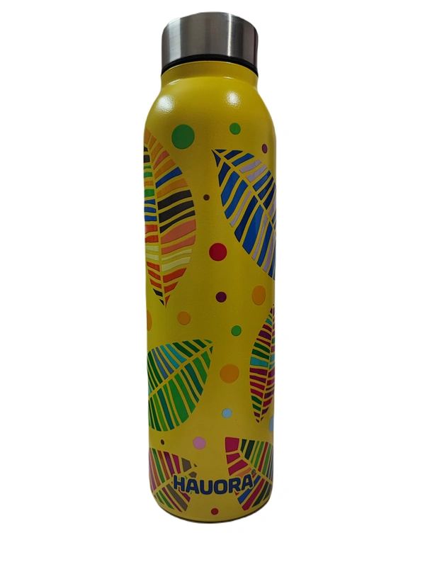 950ml Leaf Dot Printed SS Bottle (Y) (SS304 Grade) - 