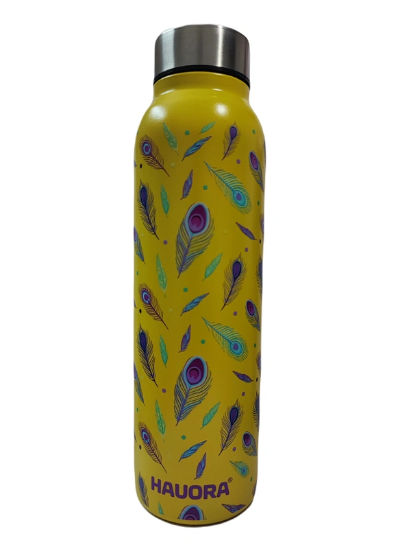 950ml Peacock Feather Printed SS Bottle (Y) (SS304 Grade) - 