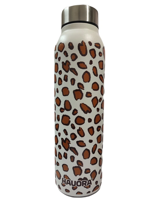 950ml Brown Cheetah Printed SS Bottle (W) (SS304 Grade) - 