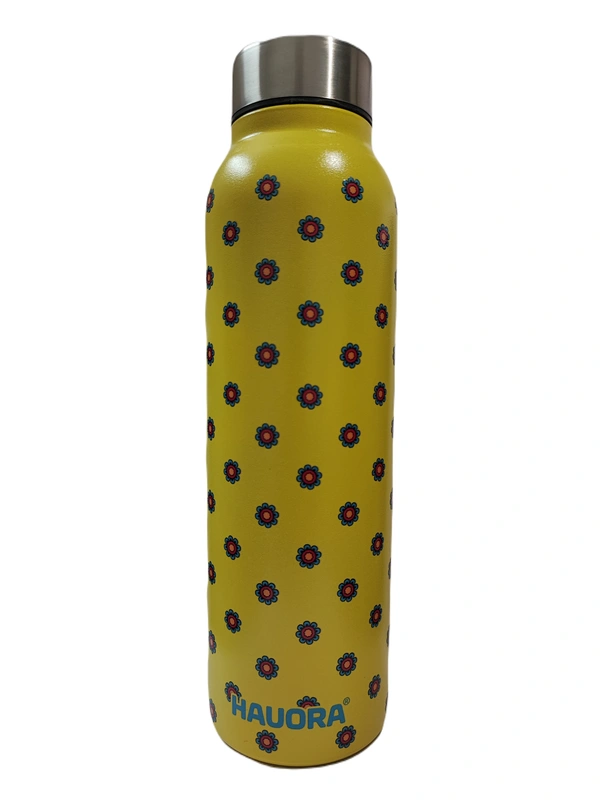 950ml Tiny Flower Printed SS Bottle (Y) (SS304 Grade) - 