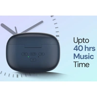 kdm KDM – E5 MP3PODS TWS, Truly Wireless in Ear Earbuds, with 40 Hrs Playtime, ENC, Quad Mic, Gaming Mode, Type-C Fast Charging, Buds, Navy Blue