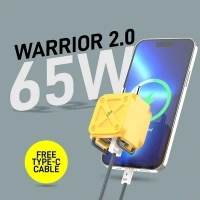UBON CH-940 Warrior 2.0 65W Dual Port Fast Charger  - Yellow