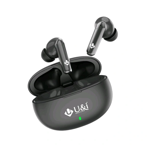 U&i Vibes Series 50 Hours Music Time | Quad Mic ENC & 40ms Low Latency - Black