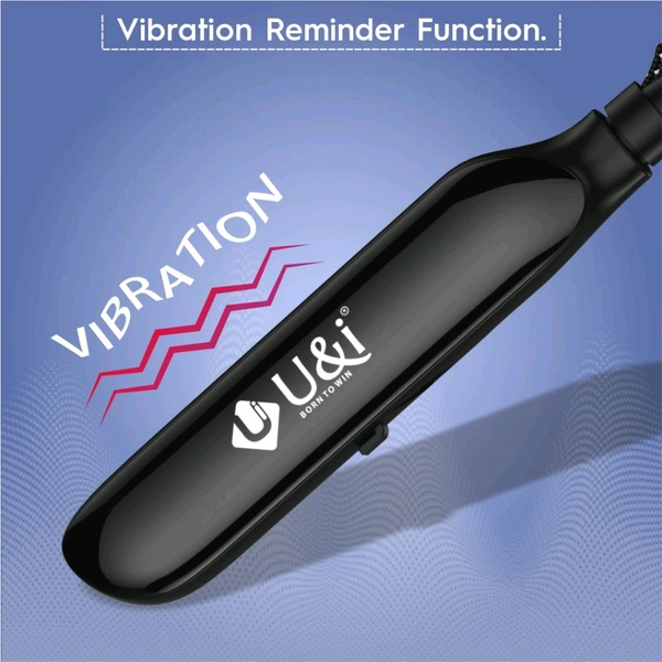 U&i Crisp Series 50 Hours Music Time Bluetooth Neckband | 60MS Low Latency & Vibration Alert - Black