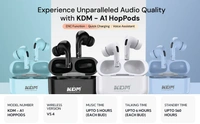 KDM – A1 HOPPODS TWS, Wireless Earbuds, V5.4 BT, ENC Function, Upto 36 Hours, White - White
