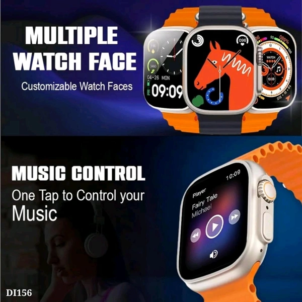 T800 Ultra Smart Watch With Beautiful Strap, Bluetooth Calling Smart Watch
