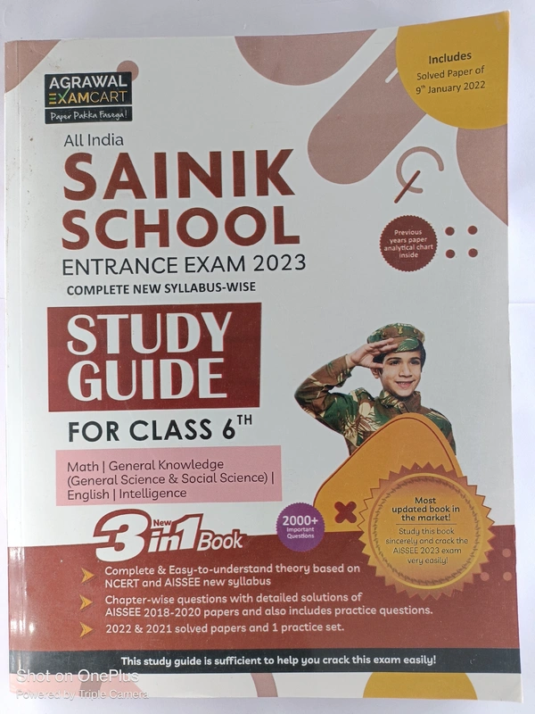 Agrawal Sainik School Study Guide For 6th Class 